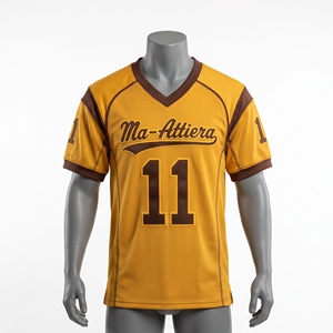 Custom American Football Jersey Men's Gold <b>Brown</b> Sublimation Team Uniform Wholesale Athletic Activewear Sportswear - Product Image 5