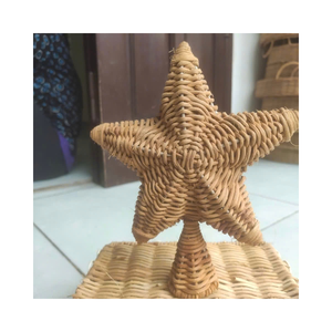 Eco Friendly Rattan Christmas <b>Tree</b> <b>Ornaments</b> Handmade Woven Hanging Decorations for Holiday Home Decor - Product Image 1