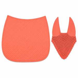 Housse de cou en maille matelassée corail pour selle de cheval, unisexe, en tissu tissé, personnalisable, imprimé numérique, motif uni, Velcro - Product Image 2