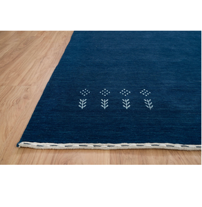Alfombra Gabbeh de Lana Anudada a Mano, Color Azul Marino, Diseño Minimalista, para Sala de Estar, Dormitorio, Decoración del Hogar - Product Image 5
