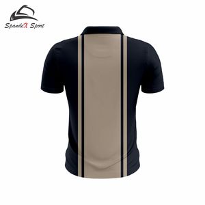 เสื้อคอสูงผ้าโพลีเอสเตอร์ 100% แบบสั่งทำพิเศษ แขนสั้น ผลิตจากผ้าถักที่เป็นมิตรกับสิ่งแวดล้อม พิมพ์โลโก้ตามสั่ง ชุดทำงานผู้ชาย - Product Image 3