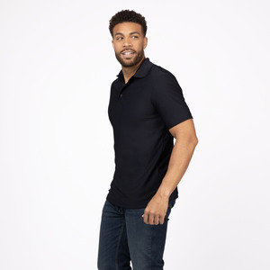 Polo Negro Personalizado de Alta Calidad para Hombre, Camiseta Polo de Golf de Algodón Transpirable, Corte Ajustado - Product Image 3