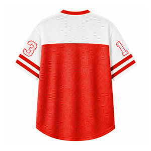 Camiseta personalizada Delta Sigma Theta Sorority con cuello en V, bloques de color, manga corta, roja y blanca, estilo casual para mujer, de malla de poliéster. - Product Image 3