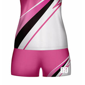 <b>Volleyball</b> Team Jersey Shorts <b>Set</b> Athletic Uniform Sportswear Men Women Adults Custom Front Eco-Friendly 100% Polyester Quick - Product Image 5
