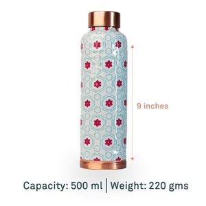 Botella de Cobre de Doble Pared con Impresión Artística y Acabado de Lujo para el Hogar, Oficina y Uso Deportivo, Compre Directamente del Proveedor - Product Image 2