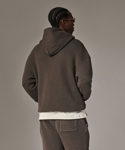 Sudadera con capucha extragrande prémium con cremallera y logotipo personalizado para hombre, de algodón grueso y forro polar, estilo urbano, fabricante mayorista OEM - Product Image 4