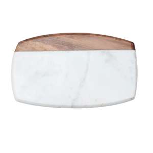 Bol à fruits élégant et décoratif en marbre et bois d'acacia moderne pour la maison et la cuisine - Product Image 6