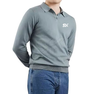 Polo de manga larga para hombre, diseño único, talla grande, liso, de alta calidad, al por mayor, más vendido. - Product Image 6