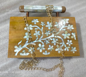 Pochette élégante à motif floral en nacre, parfaite pour les occasions de mariage ou de mariage - Product Image 3