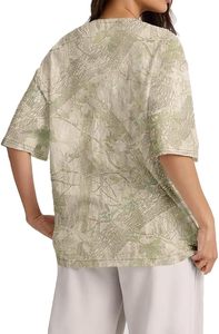 Custom Wholesale Streetwear Men's Oversized <b>Camouflage</b> Print Breathable Polyester Short Sleeve Drop Shoulder Casual T-<b>Shirt</b> - Product Image 3