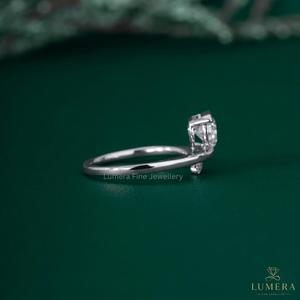 1.259 Carat Lab Grown Diamond VVS2 Pear Shape Designer <b>Wrap</b> Ring in 9k/10k/14k/18k Gold IGI Certified Luxury Bridal Jewelry - Product Image 4