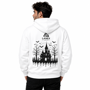 Custom Halloween Full <b>Zip</b> Hoodie for Men and Women Premium Heavyweight Fleece <b>Hooded</b> Jacket with Ghost Pumpkin Skull Graphic OEM - Product Image 4