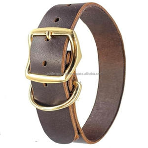 Leather <b>Dog</b> <b>Collar</b> Heavy Duty Hardware Full Grain Ultra Soft and Comfort Genuine Cowhide Leather <b>dog</b> <b>collar</b> for all size <b>dogs</b> - Product Image 5