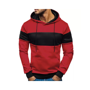 เสื้อฮู้ดดี้ผู้ชายคุณภาพสูง ผ้าฝ้าย 100% สีสันแบบคัสตอม บล็อกสีสันสไตล์สปอร์ต เสื้อคลุมกันหนาวบุขนนุ่ม ใส่สบาย เหมาะสำหรับฤดูใบไม้ร่วง ทำงานและเล่นกีฬา - Product Image 4