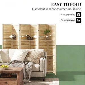 6 Biombos de Madera Natural y Separadores de Ambientes con Diseño que Ahorra Espacio - Product Image 3