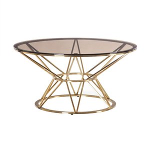 Luxury Designer Coffee <b>Table</b> <b>with</b> Powder Coated Metal Frame and Modern Open Structure for Home Decor - Product Image 5