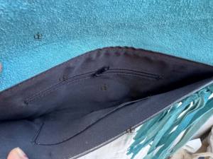 Nouveau concepteur usiné à la main frange sac à main en cuir véritable à la main sculpture outillage couleur Turquoise sac à bandoulière sacs élégants occidentaux - Product Image 6