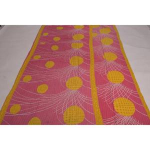 Manta Reversible de Algodón Kantha India Hecha a Mano, Estilo Boho, para Cama - Product Image 3
