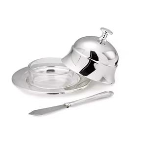 Mantequillera metálica para el hogar con tapa, contenedor para mantequilla, para la cocina, mesa de comedor, mesa de desayuno. - Product Image 1