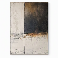 Impression abstraite Wabi Sabi impressionniste faite à la main, impression à l'huile sur toile personnalisée, décoration intérieure, art mural tendance B&C ART