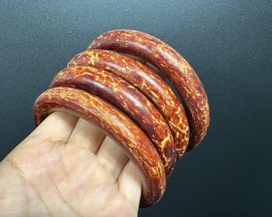Handmade Wooden <b>Bangle</b> <b>Set</b> Classic Pattern Unisex Bracelets Natural Wood Material Eco Friendly Design - Product Image 5