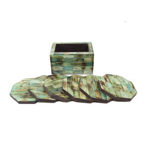 Posavasos con incrustaciones de hueso para decoración de cocina y mesa, posavasos de resina con incrustaciones de hueso, precio barato de última calidad, 100% - Product Image 4