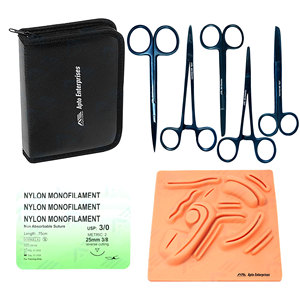 Kit de Práctica Quirúrgica con Herramientas, Hilos de Nailon y Seda, Almohadilla de Silicona, Kit de Sutura para Estudiantes de Medicina, Kit Completo - Product Image 1