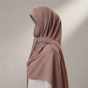 Hiyab de Chifón Liso de Moda, con Gorro Interior a Juego, Conjunto de Hiyab Musulmán con Gorro Interior de Jersey, Suave, Transpirable, de Primera Calidad, Nuevo - Product Image 3
