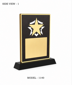 Luxury Wooden Plaque with star design and wooden base for Corporate Honors, Annual Functions and event Award Presentations. - Product Image 6