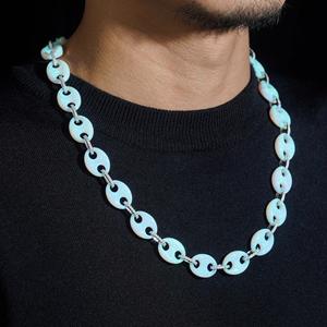 Luxury Moissanite Disc Chain <b>Necklace</b> Moissanite Links Hip Hop Jewellery <b>Statement</b> Iced Designer Piece 925 Sterling Silver Gold - Product Image 1