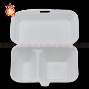 QUANG QUAN Contenedor de comida de espuma desechable con tapa 1-2-3 compartimentos PS Diseño de concha hecho en Vietnam Take Away - Product Image 5