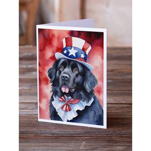 Terranova patriótico americano caprichoso A7 tamaño 5x7 tarjetas de nota en blanco Paquete de 8 sobres tarjetas de felicitación - Product Image 2