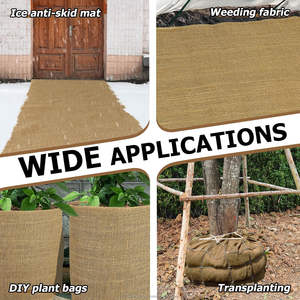 Tela Geotextil de Yute Tejida 100% Natural, Ecológica, de Grado Alimenticio, Duradera y Biodegradable, Ancho de 40 Pulgadas x 40 Pies, 11 oz - Product Image 5