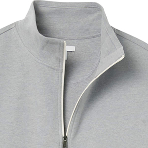 Sweat-shirt à demi-zip pour homme, hiver, 100% coton, tissu éponge, couleur et logo personnalisables, service OEM - Product Image 4