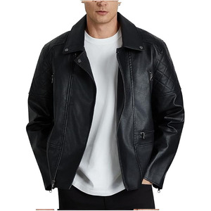 ZUMA ENTERPRISES Unisex Premium Genuine Leather <b>Racer</b> <b>Jacket</b> Slim Fit Stand Collar Vintage Distressed Motorcycle Streetwear - Product Image 4