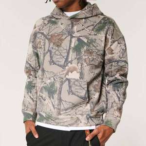 Custom Logo Boxy Fit Camo Hunting Pullover Hoodies <b>Men</b> Streetwear Cotton Sweatshirt Oversized Causal Style <b>Men's</b> Hoodies - Product Image 2