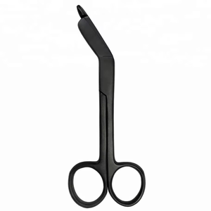 Customized size Stainless Steel Black Nurse Bandage Scissors 30g Medical Cutting <b>Tool</b> with Blunt Tip for <b>Safe</b> Dressing Removal - Product Image 6