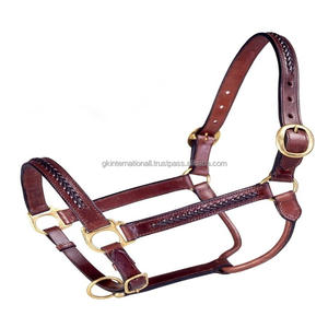 Cabestro de Cuero Marrón de Primera Calidad Hecho a Mano con Diseño Trenzado a Mano y Acolchado Suave de Piel de Vaca - Product Image 6