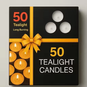 <b>Tea</b> <b>Light</b> Candles Unscented Mini Wax Candles for Home Decor Diwali Wedding Party Dining Table Decoration Meditation and Gifts - Product Image 1