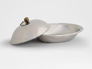 Modern Minimalist Stainless Steel Casserole <b>Pot</b> with Artistic round Lid Luxury Top Serving Dish Hotpot Buffet Wholesale Supplier - Product Image 2