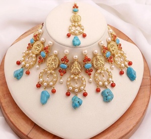 RAY FINE ORNATES <b>Ruby</b> Pink Lakshmi Choker <b>Necklace</b> Set Gold Plated Vintage South Indian Temple Jewelry IGI Certified Traditional - Product Image 1
