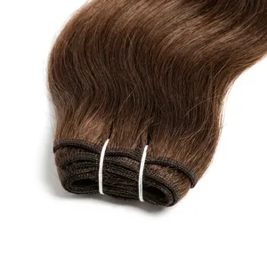Extensiones de Cabello Humano 100% Remy, Lisas, Naturales, Largas, Color Marrón Natural, Textura Natural, Personalizables - Product Image 3