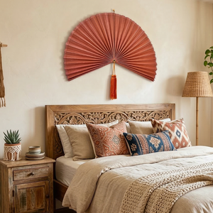 Decoración de Pared con Abanico de Bambú de Moda – Abanico Decorativo Grande de Estilo Boho Vintage Natural para Sala de Estar, Dormitorio - Product Image 4