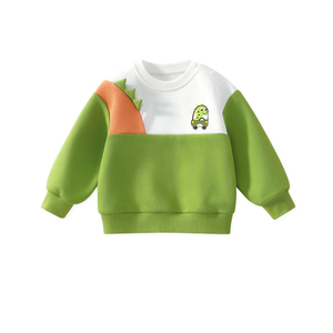 Sweat-shirt à capuche unisexe pour bébé, motif dinosaure coloré, style vintage, respirant, en polaire, manches régulières, haut d'automne - Product Image 5