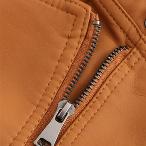 OEM ODM Custom PU <b>Leather</b> <b>Jacket</b> Women Winter <b>Faux</b> <b>Leather</b> Bomber Coat Wholesale Fashion Outerwear Manufacturer <b>Plus</b> <b>Size</b> Zipper - Product Image 6