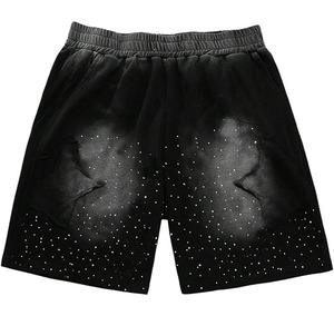 Pantalones Cortos Estampados con Efecto Ácido para Hombre, Estilo Urbano con Tipografía Moderna, Algodón Suave al Tacto, Ideales para Gimnasio y Entrenamiento, Colección 2026 - Product Image 6