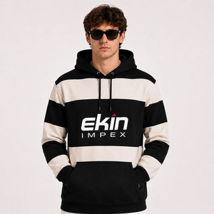 Vente en gros de sweats à capuche pour hommes de qualité supérieure, personnalisables avec logo et designs, couleur noir et gris, style décontracté - Product Image 3