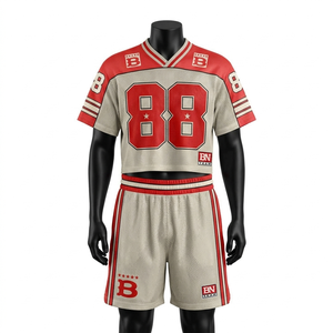 Conjunto de pantalones cortos de malla ligera de alta calidad, 180 GSM, con panel de rayas deportivas negras, estampado vintage y diseño de logotipo personalizado para hombre. - Product Image 6