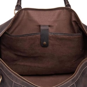 Bolsa de Viaje de Cuero de Grano Completo Personalizada, Resistente al Agua, con Cierre, de Lujo, para Fin de Semana, Gimnasio, Viajes Cortos, para Hombres y Mujeres - Product Image 3