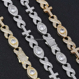 Customizable 18K Yellow Gold Miami Cuban Link Necklace <b>Rope</b> <b>Chain</b> VVS Moissanite Bezel Setting for Certified Unisex Gift - Product Image 3